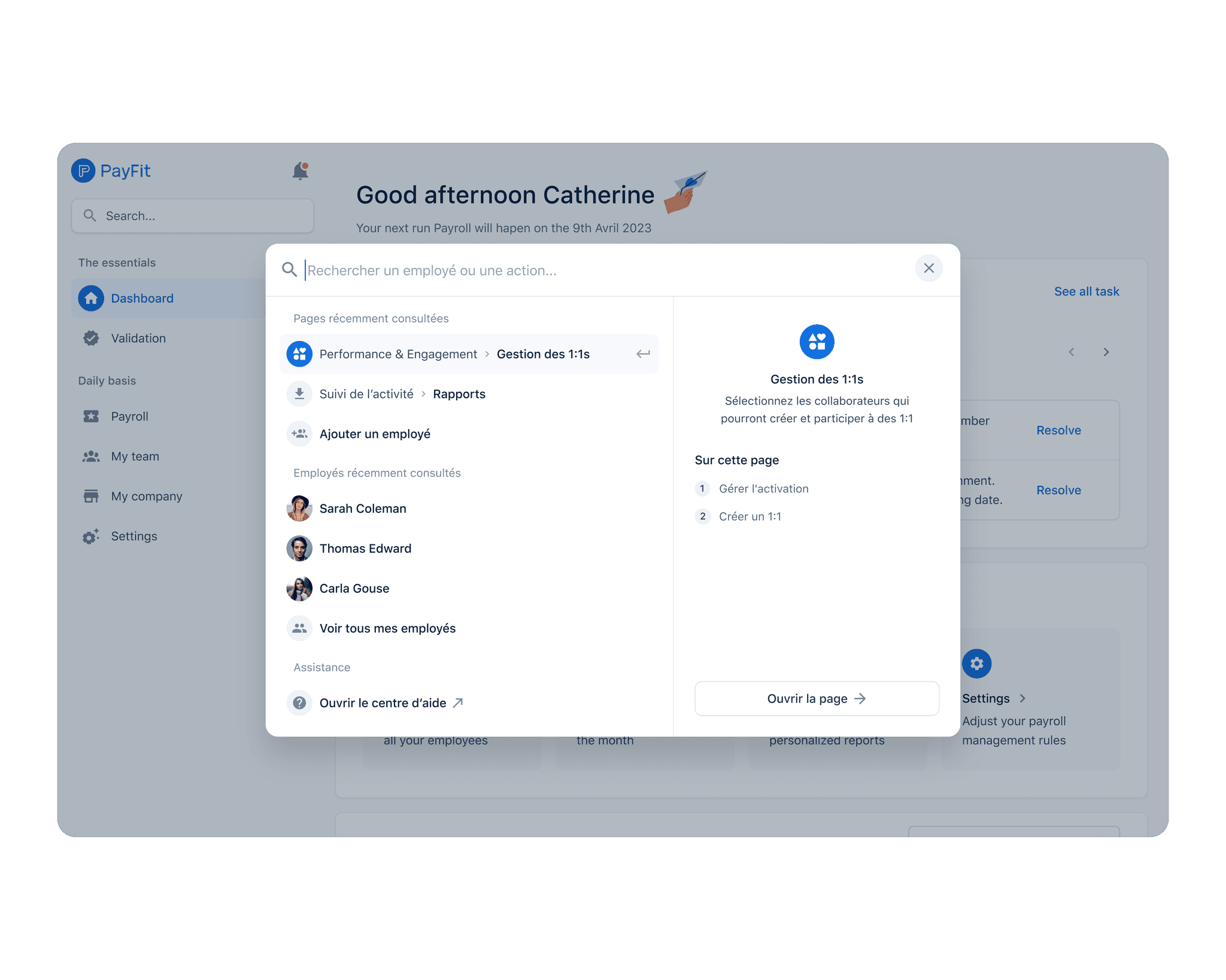 Payfit Search bar